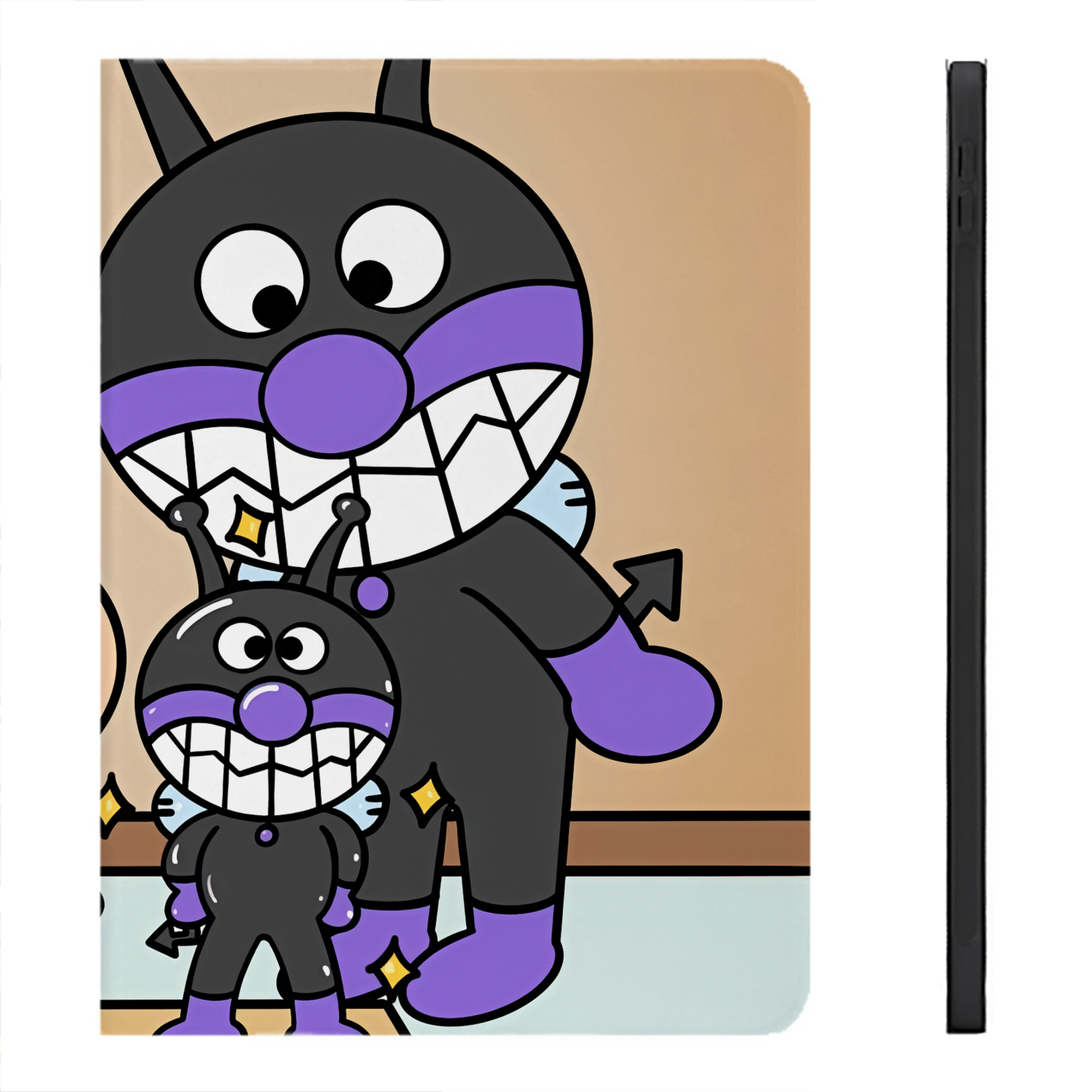 （画像用） アンパンマン Anpanman IPadケース ペンホルダー付き ブックスタイルデザイン